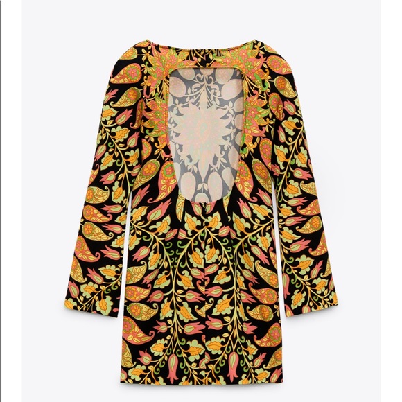 ZARA Printed Mini Dress - Picture 7 of 7
